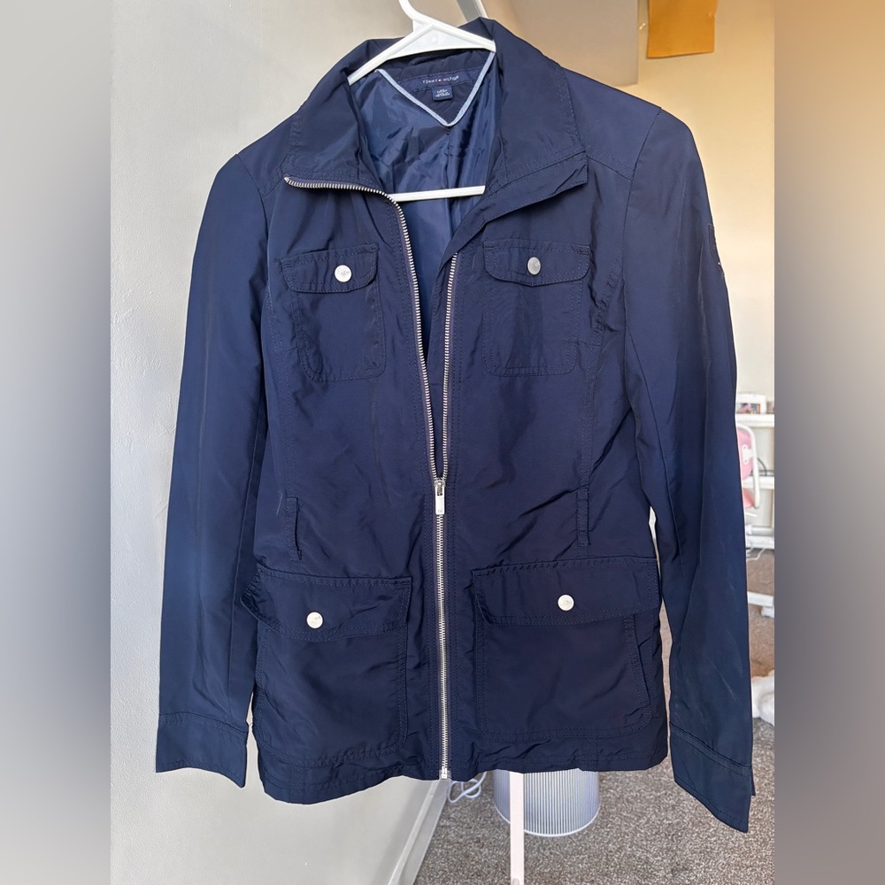 Tommy Hilfiger Navy Blue Zip Front Field Jacket